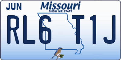 MO license plate RL6T1J