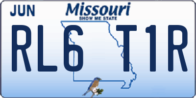 MO license plate RL6T1R