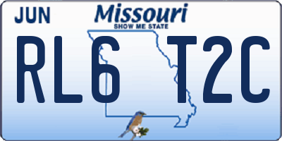 MO license plate RL6T2C