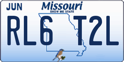 MO license plate RL6T2L
