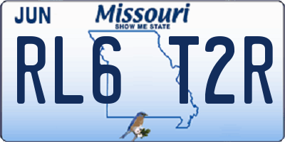 MO license plate RL6T2R
