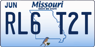 MO license plate RL6T2T