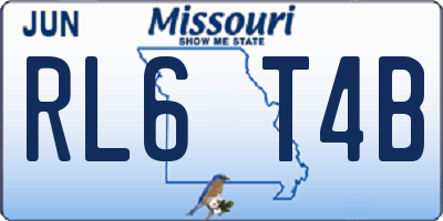 MO license plate RL6T4B