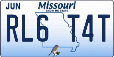 MO license plate RL6T4T
