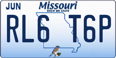 MO license plate RL6T6P