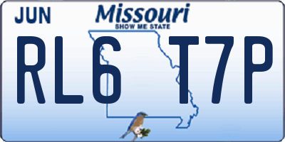 MO license plate RL6T7P