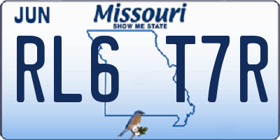MO license plate RL6T7R