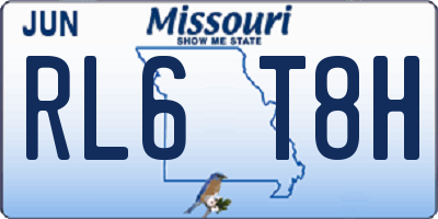 MO license plate RL6T8H