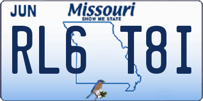 MO license plate RL6T8I