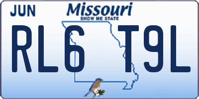 MO license plate RL6T9L