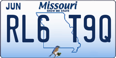 MO license plate RL6T9Q