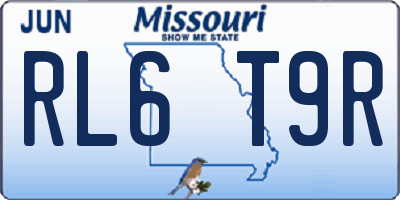 MO license plate RL6T9R