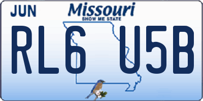 MO license plate RL6U5B