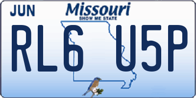 MO license plate RL6U5P