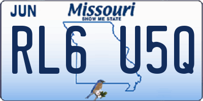 MO license plate RL6U5Q