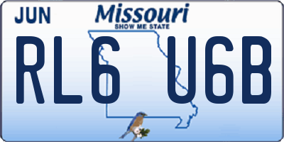 MO license plate RL6U6B