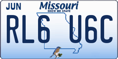 MO license plate RL6U6C