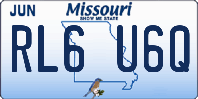 MO license plate RL6U6Q