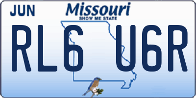 MO license plate RL6U6R