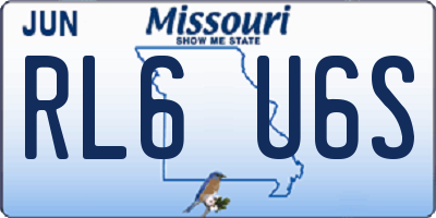 MO license plate RL6U6S