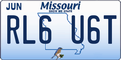 MO license plate RL6U6T