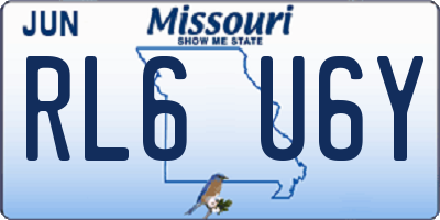 MO license plate RL6U6Y