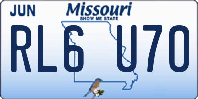 MO license plate RL6U7O