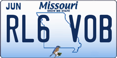 MO license plate RL6V0B