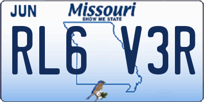 MO license plate RL6V3R
