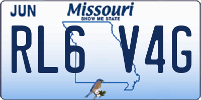 MO license plate RL6V4G