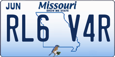 MO license plate RL6V4R