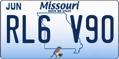 MO license plate RL6V9O