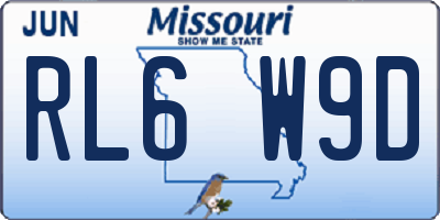 MO license plate RL6W9D