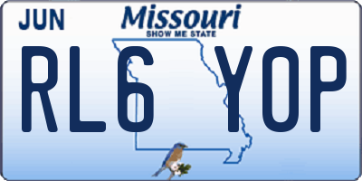 MO license plate RL6Y0P
