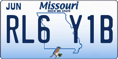 MO license plate RL6Y1B