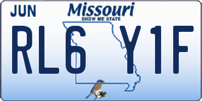 MO license plate RL6Y1F