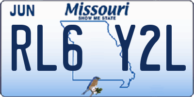 MO license plate RL6Y2L