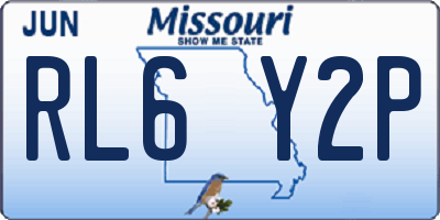 MO license plate RL6Y2P