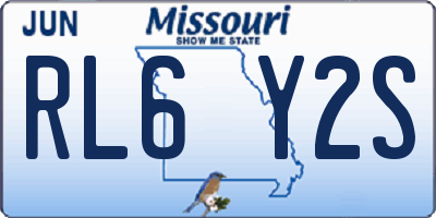 MO license plate RL6Y2S