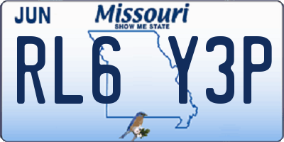 MO license plate RL6Y3P