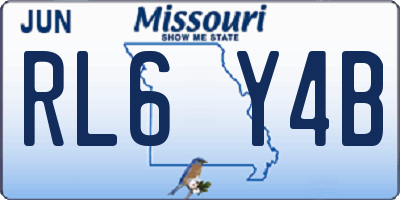 MO license plate RL6Y4B