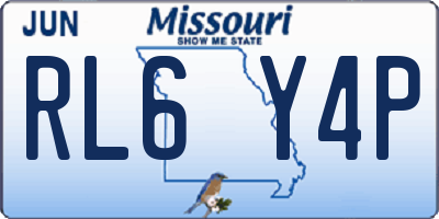 MO license plate RL6Y4P