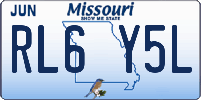 MO license plate RL6Y5L