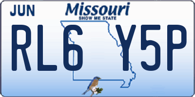 MO license plate RL6Y5P