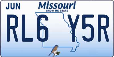 MO license plate RL6Y5R