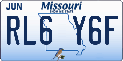 MO license plate RL6Y6F