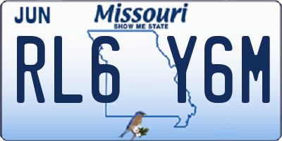 MO license plate RL6Y6M