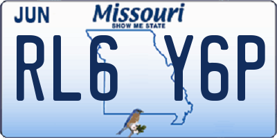 MO license plate RL6Y6P