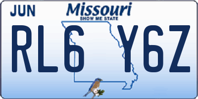 MO license plate RL6Y6Z