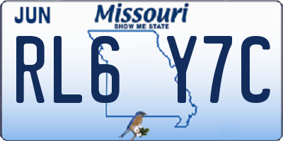 MO license plate RL6Y7C